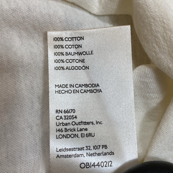 NWT We The Free T Shirt Size M Dani Oversized Distressed Cream Short Sleeve - Picture 7 of 11